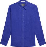 Helmut Lang Relaxed Fit Linen Gauze Button-Up Shirt