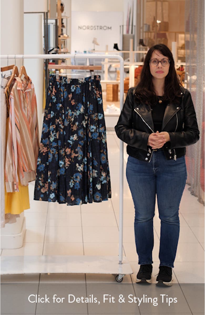 Floral Cotton Crinkle Maxi Skirt, sales video thumbnail