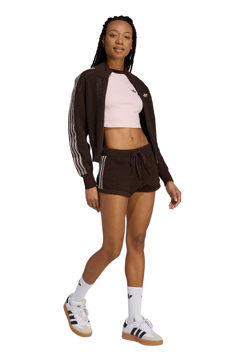 Open Knit Shorts, Alternate, color, AURORA COFFEE/