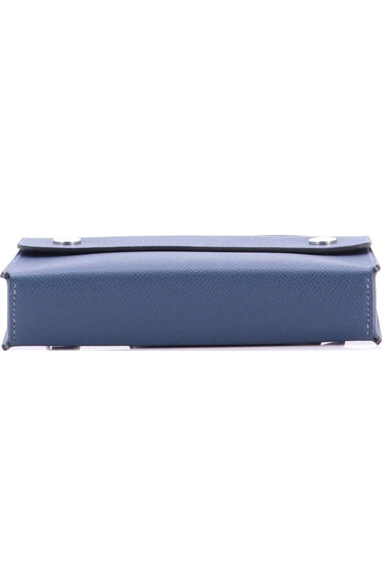 Pre-Owned Hermes Hermesnap Wallet Bag Epsom, Alternate, color, Bleu Tie