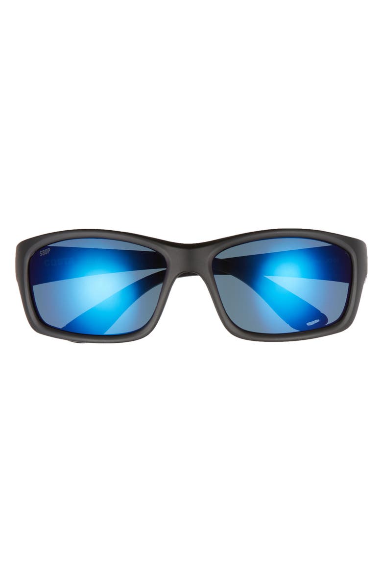 Jose 60mm Polarized Sunglasses, Alternate, color, BLACKOUT/ BLUE MIRROR