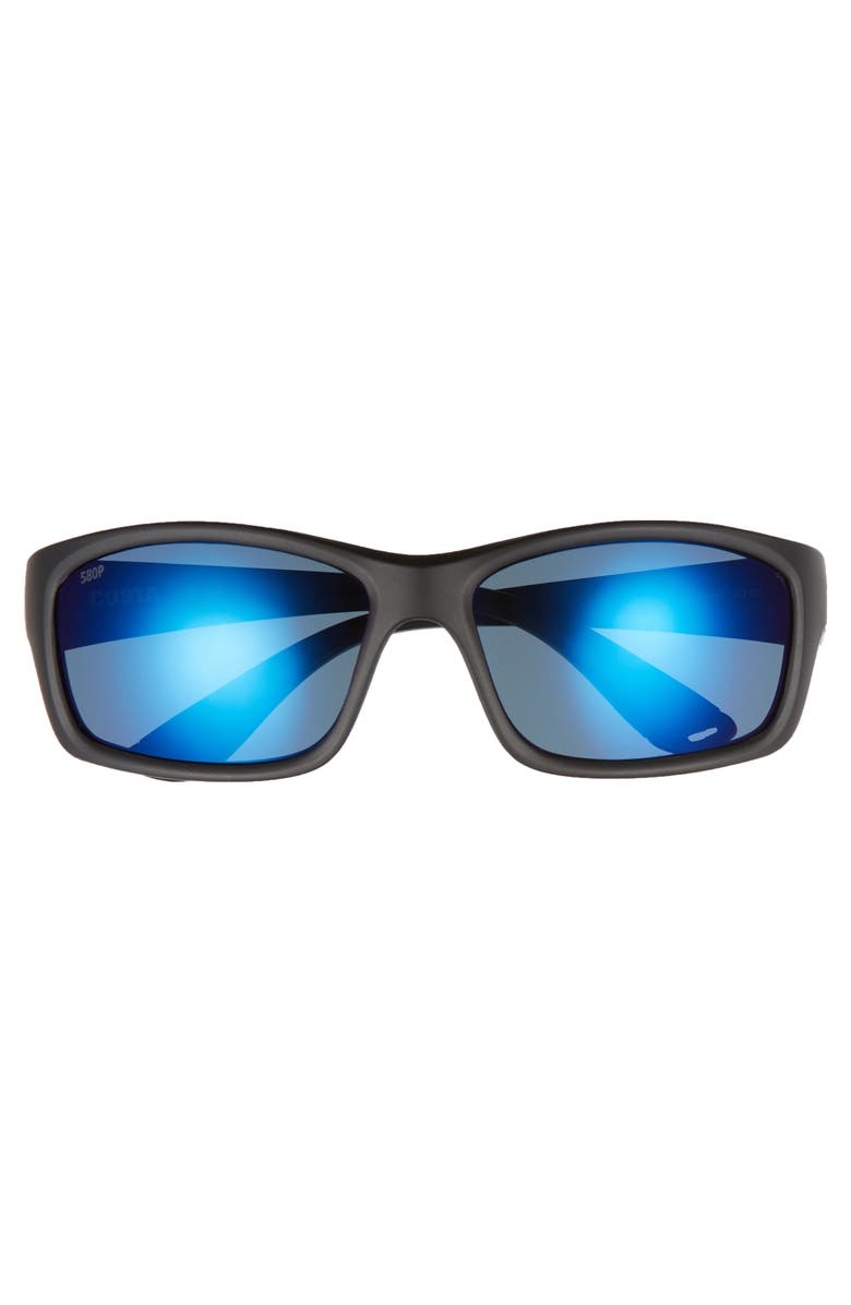 Costa Del Mar Jose 60mm Polarized Sunglasses, Alternate, color, Blackout/ Blue Mirror