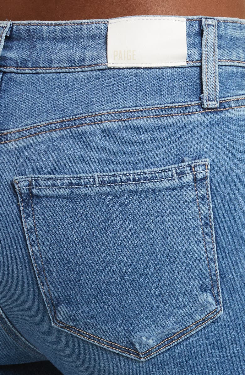 PAIGE Laurel Canyon High Waist Flare Jeans, Alternate, color, Rock Show Distressed