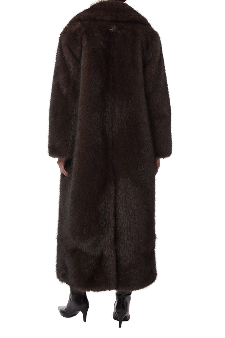 Gabrielle Faux Fur Maxi Coat, Alternate, color, FAUVE MULTI