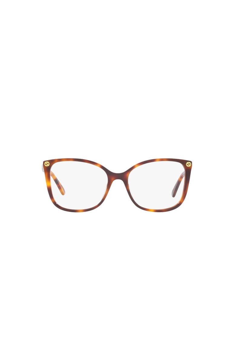 Gucci 53mm Round optical glasses, Alternate, color, Tortoise
