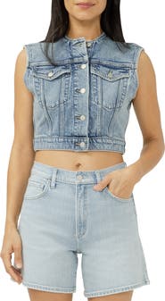 Silver Jeans Co. Crop Denim Vest