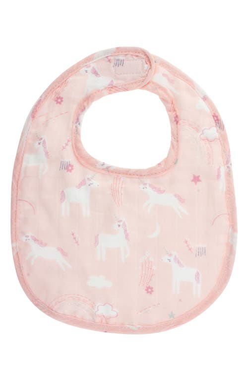 Stephen Joseph 2-pack Cotton Muslin Bibs & Silicone Spoon Set In Pink