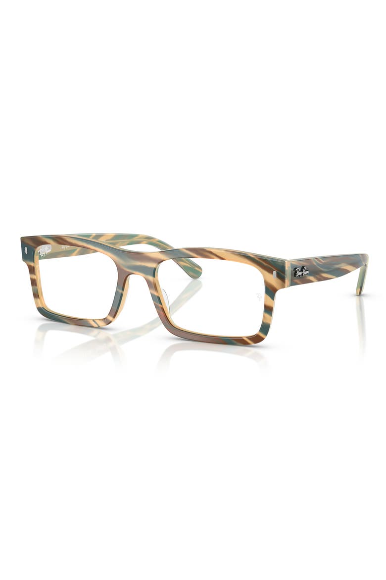 RB5435 54mm Rectangle Optical Glasses, Alternate, color, BROWN