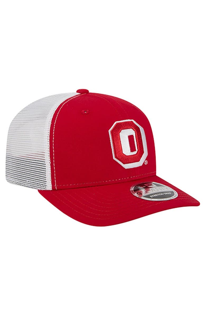 New Era Men's New Era  Scarlet Ohio State Buckeyes Team 9SEVENTY COOLERA Trucker Adjustable Hat, Alternate, color, 