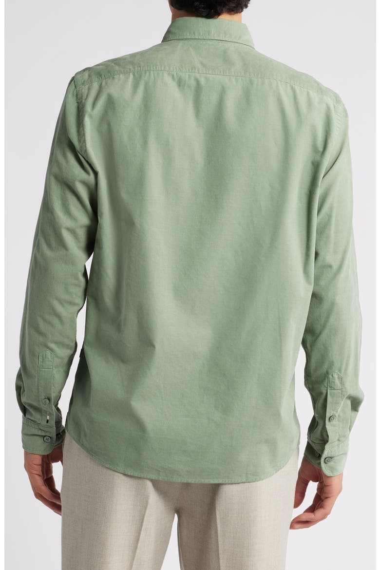 Liam Solid Cotton Corduroy Button-Down Shirt, Alternate, color, LIGHT GREEN