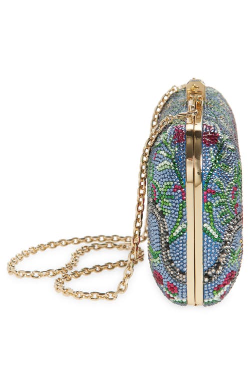 Judith Leiber Transformation Snake Long Slide Minaudiere In Champagne Denim Blue