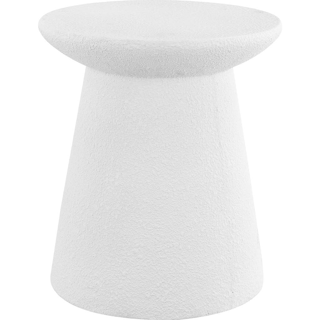 JONATHAN Y JONATHAN Y HOLLIE 18" MINIMALIST MODERN DRUM INDOOR/OUTDOOR ACCENT TABLE PEDESTAL