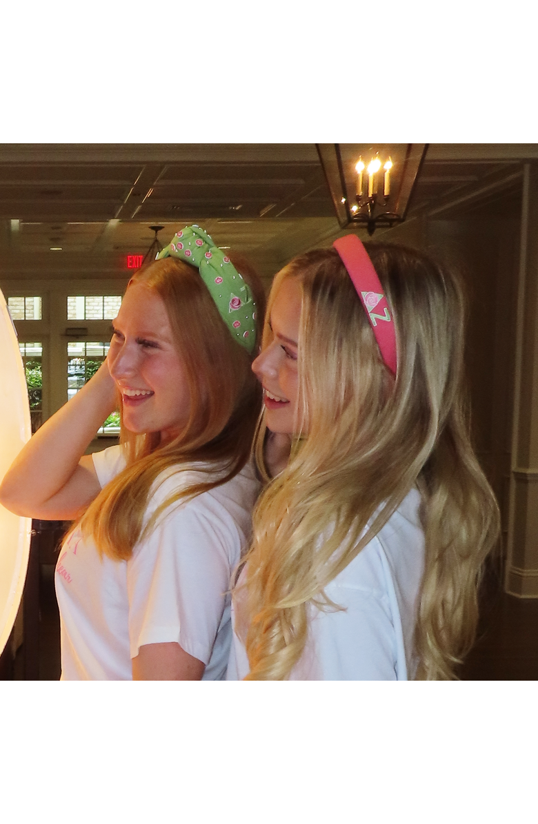 Lele Sadoughi Delta Zeta Charlotte Headband, Alternate, color, Rose Pink 650