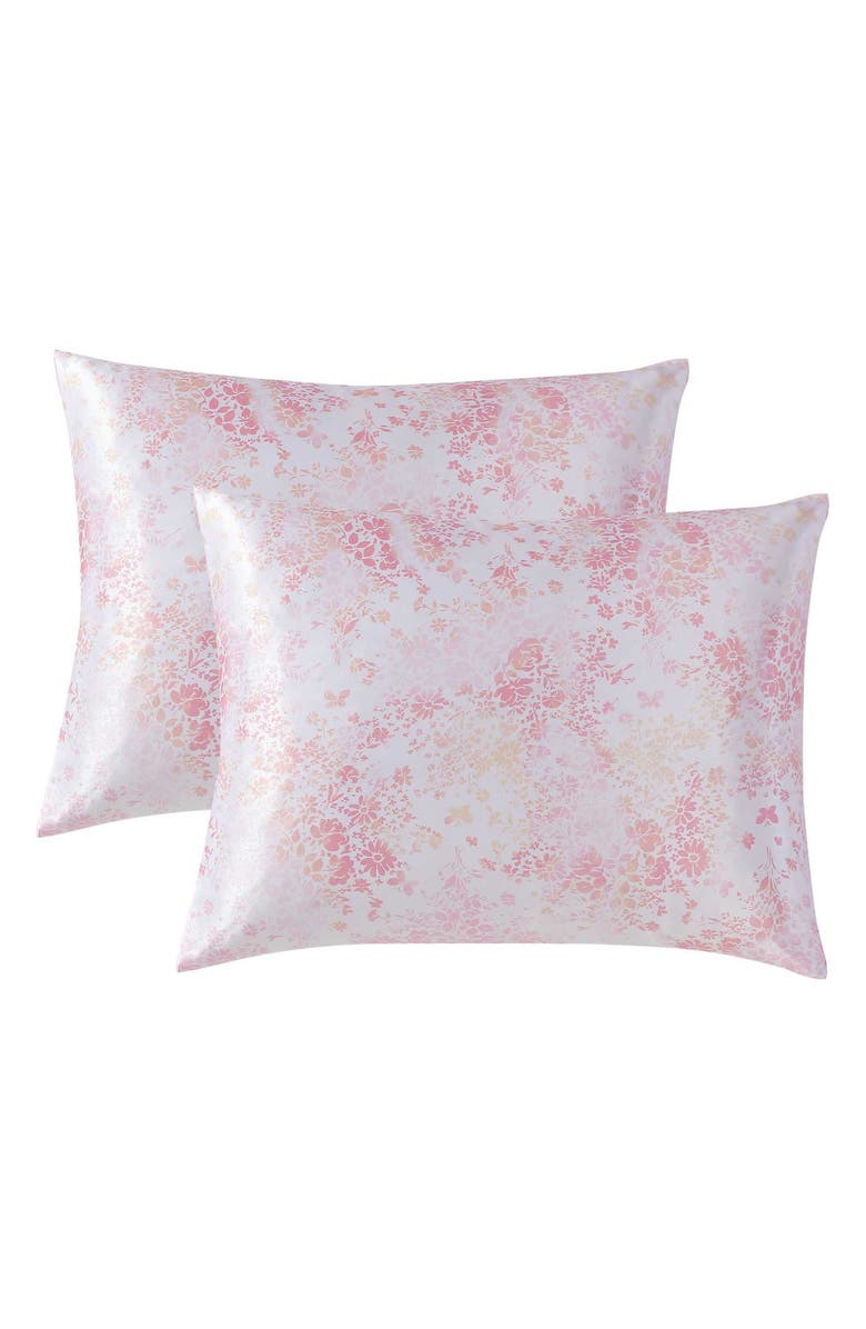Betsey Johnson Butterfly Garden Duvet Cover & Sham Set, Main, color, Pink