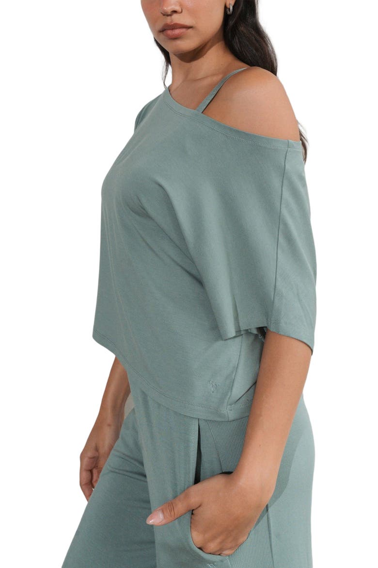 Vital Off Shoulder Tee, Alternate, color, Thyme