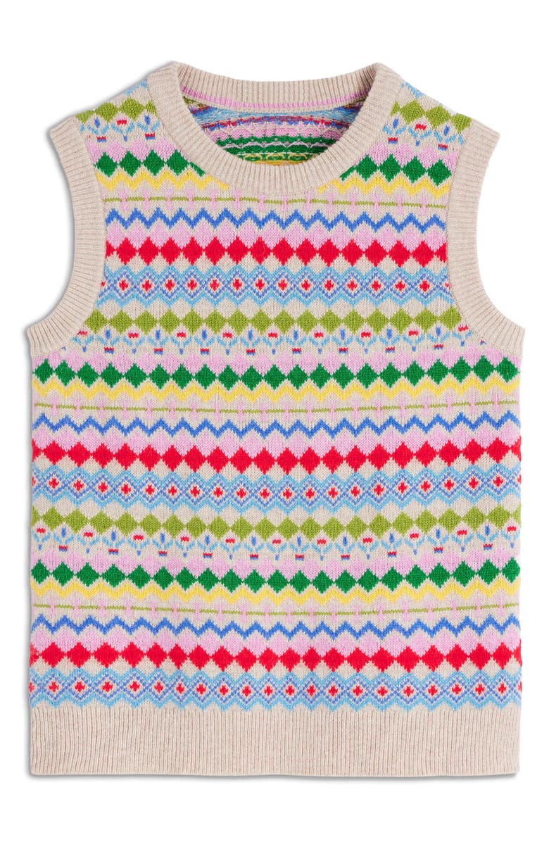 Boden Edie Fair Isle Sweater Vest, Alternate, color, 