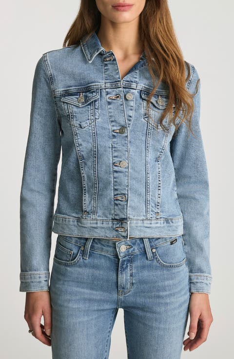 Samantha Crop Denim Trucker Jacket