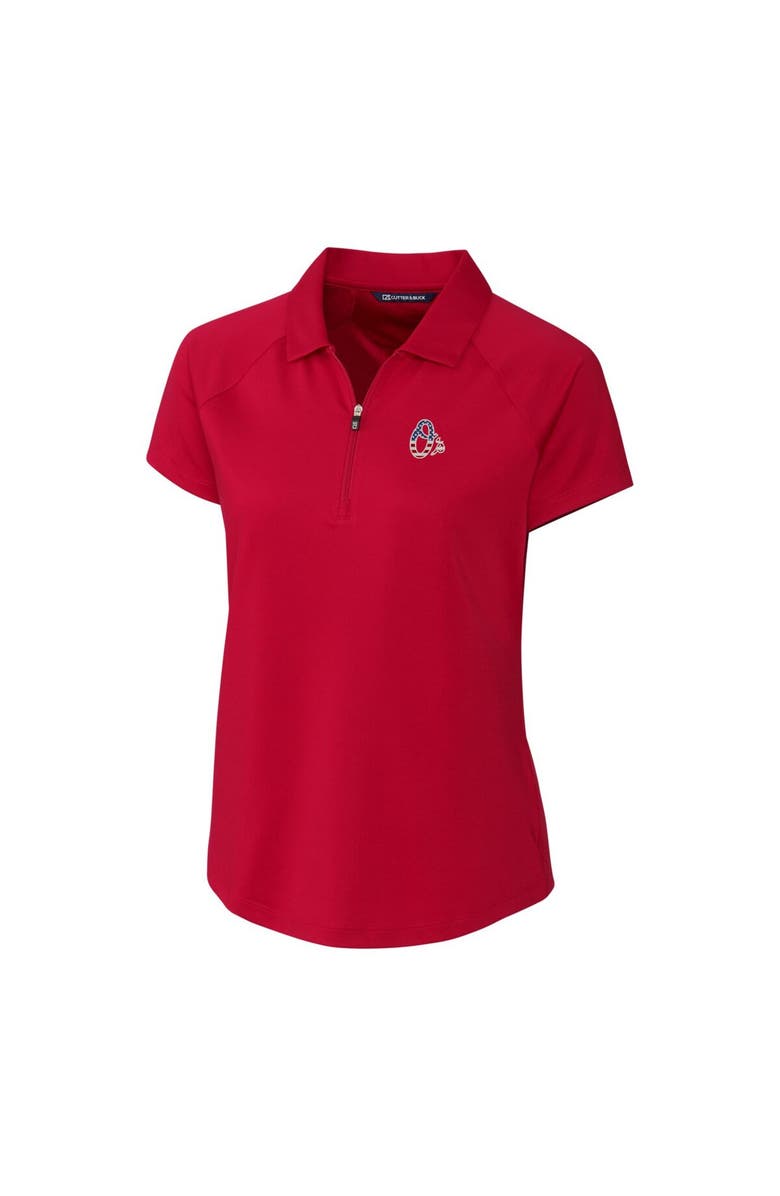 Cutter & Buck Women's Cutter & Buck Cardinal Baltimore Orioles Americana Logo DryTec Forge Stretch Polo, Alternate, color, 