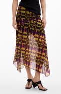 Desigual Geo Print Handkerchief Hem Skirt