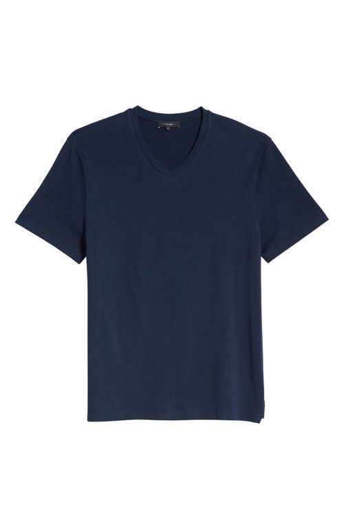 Vince Regular Fit Garment Dyed V-neck T-shirt In Sand
