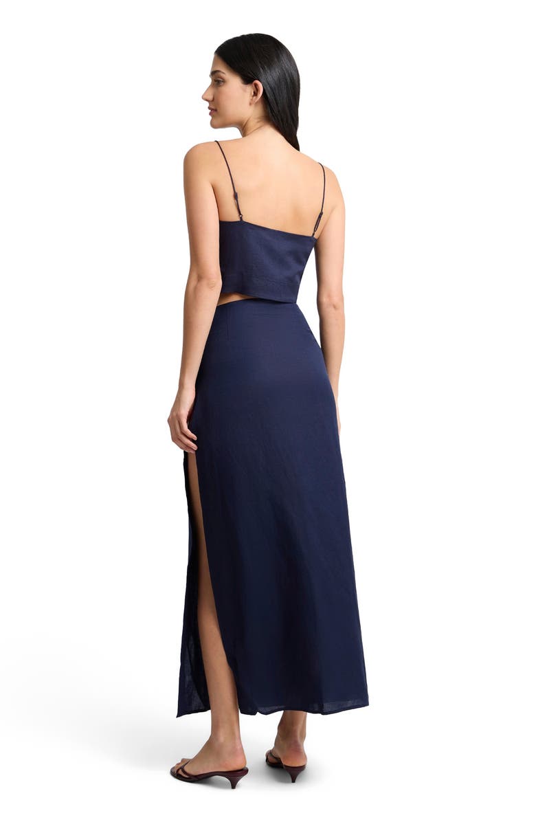 Onia High Slit Maxi Skirt, Alternate, color, Noir Navy