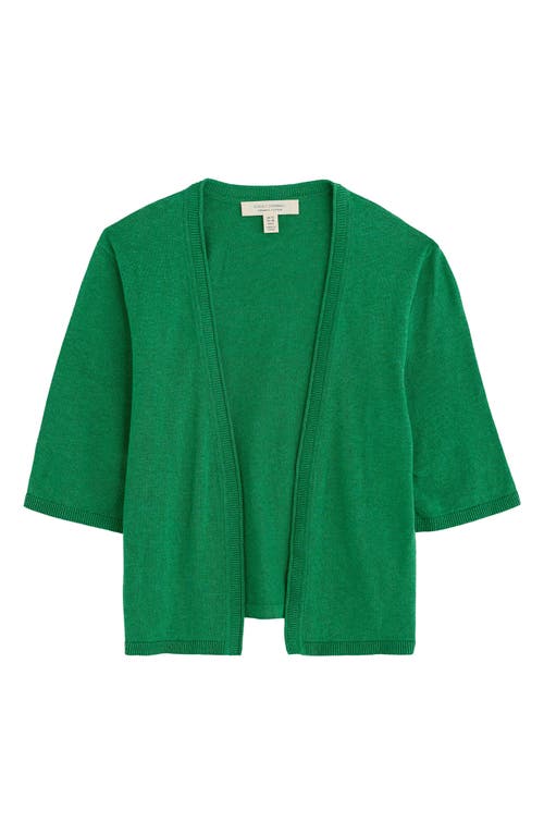 Seasalt Cornwall Maria Organic Cotton Crop Cardigan In Green