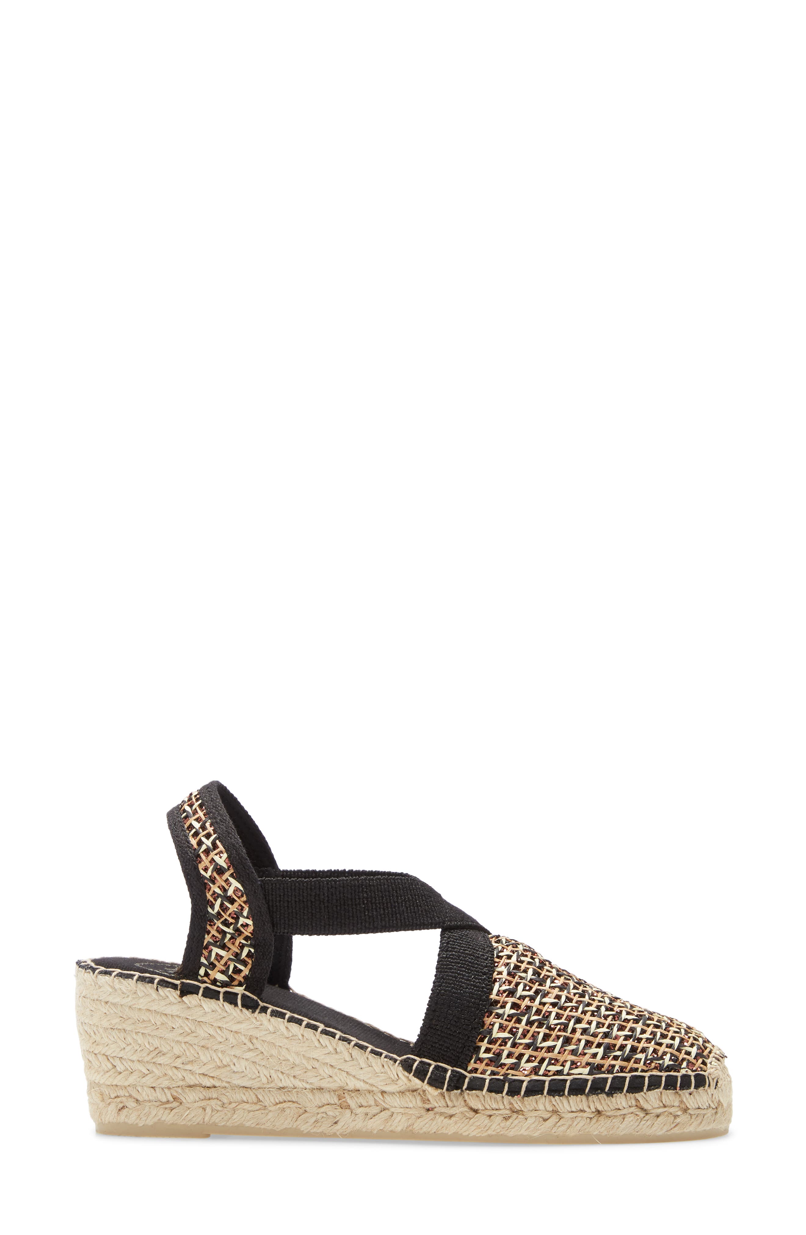 Terra Espadrille Wedge Sandal, Alternate, color, BLACK