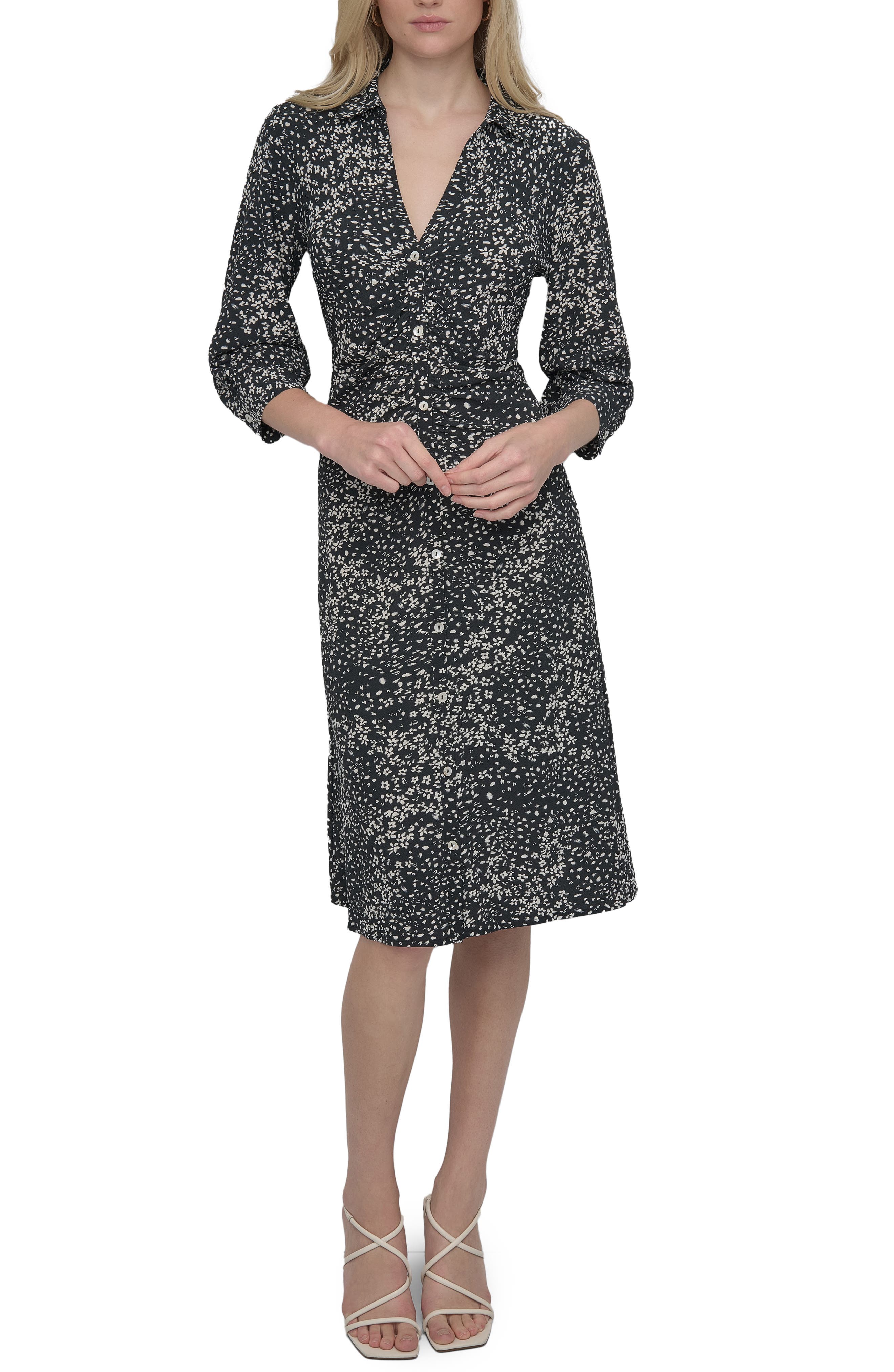 DKNY Button Front Shirtdress