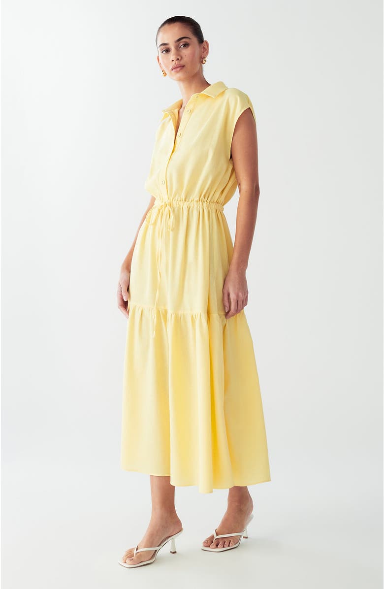 WILLA Marle Midi Dress, Alternate, color, Lemon