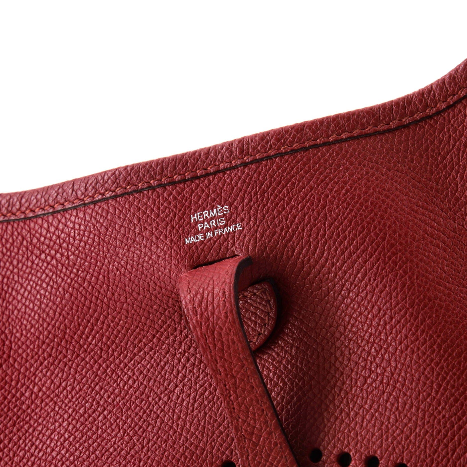 Pre-Owned Hermes Evelyne Bag Gen III Epsom TPM, Alternate, color, Rouge Grenat