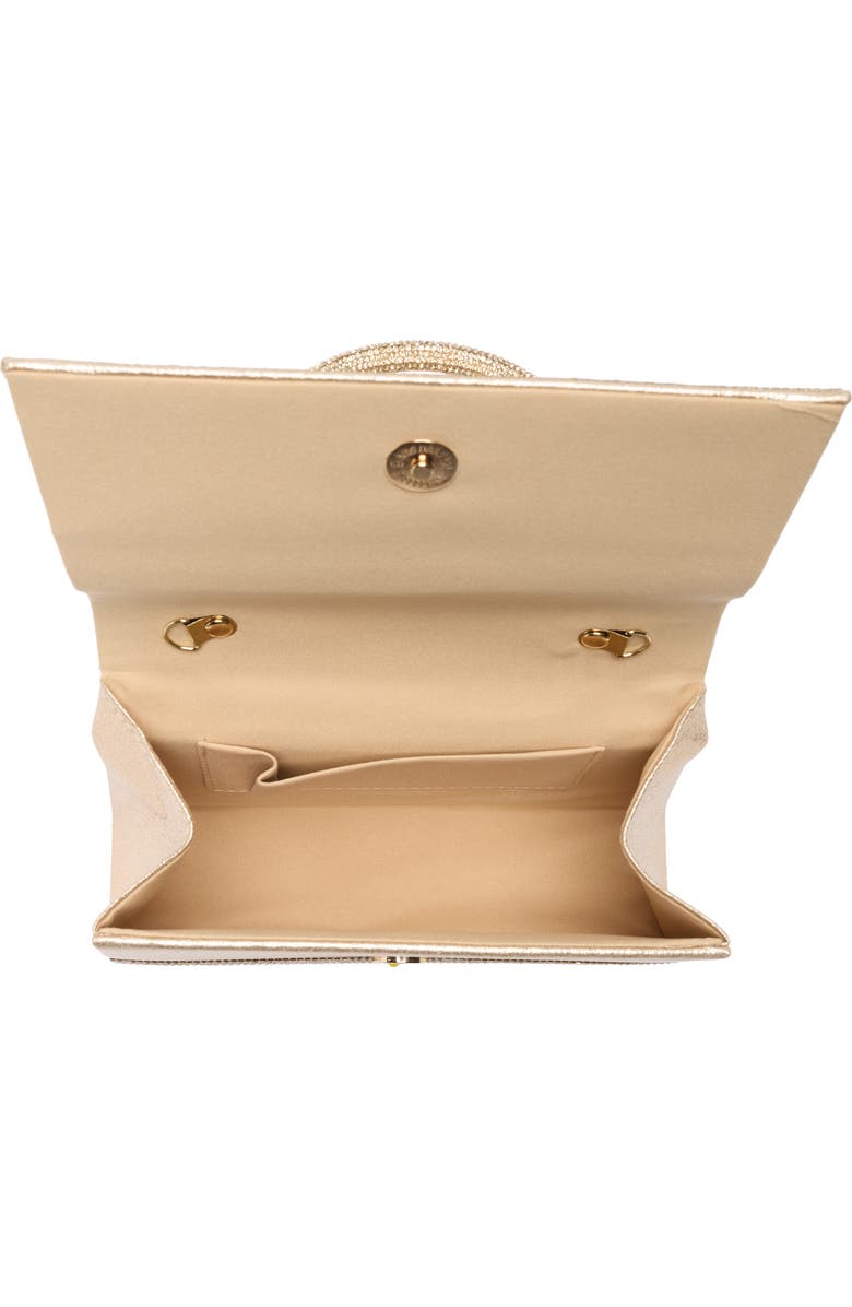 ALESSIA BIANCHI Pavé Crystal Clutch, Alternate, color, Champagne Gold