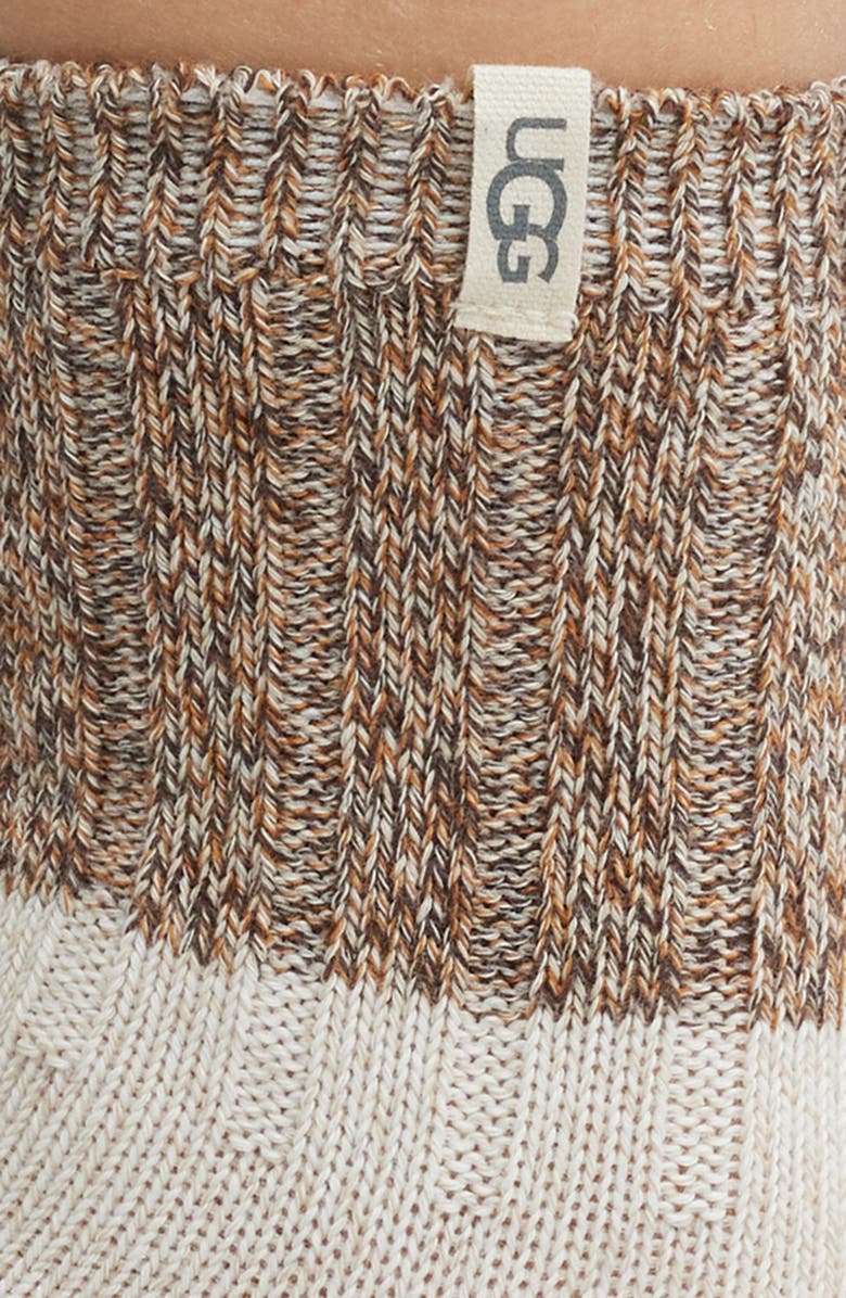 UGG<sup>®</sup> Jhene Mismatched Colorblock Quarter Socks, Alternate, color, Dense Smoke Multi