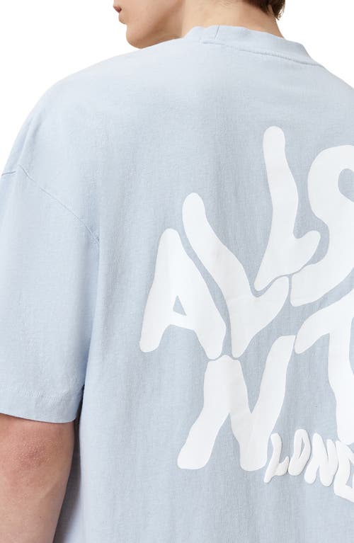 Allsaints Orlando Logo Graphic T-shirt In Blue