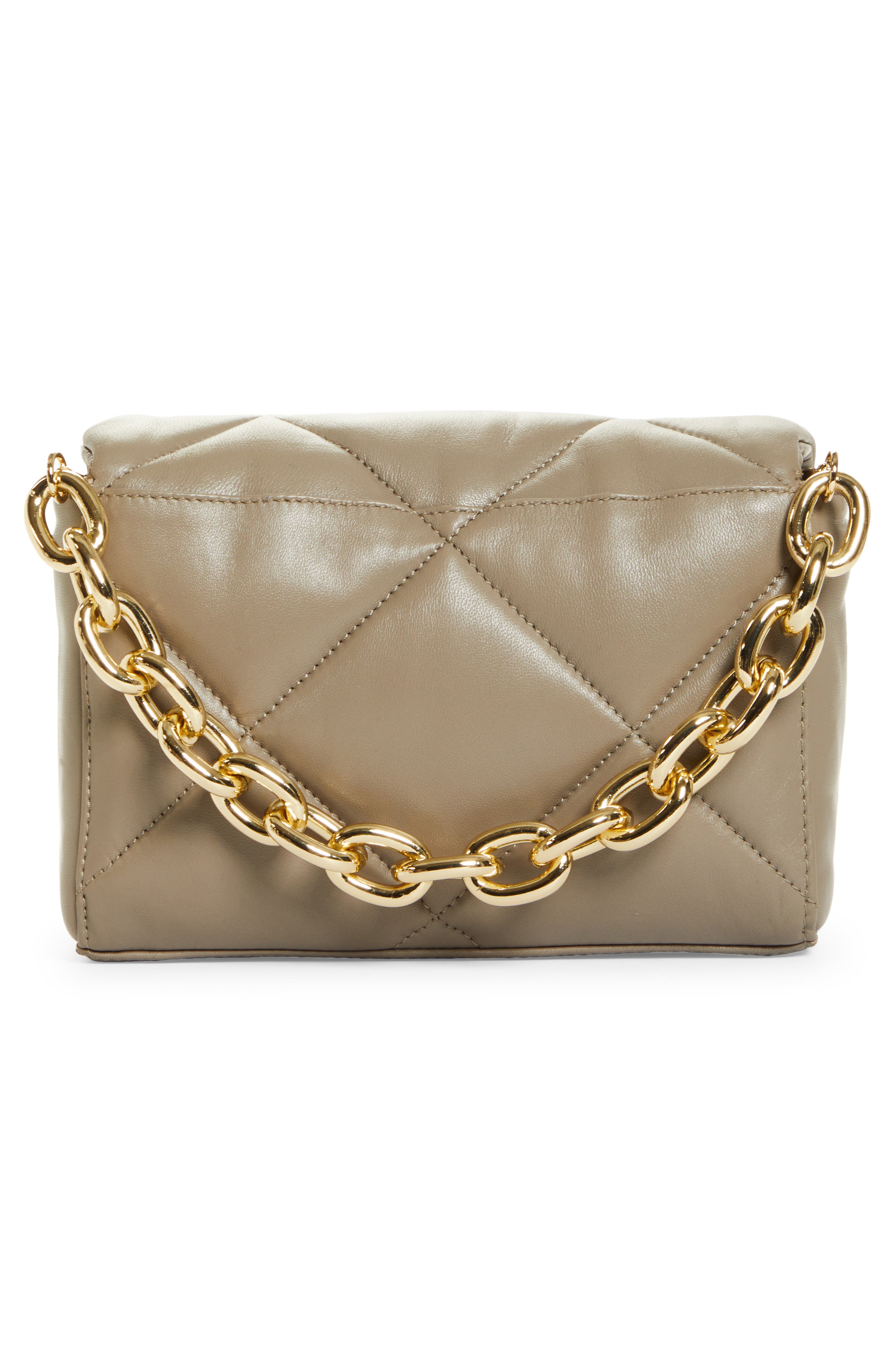 Mini Brynn Quilted Lambskin Leather Shoulder Bag, Alternate, color, SANDSTONE BEIGE W G0LD CHAIN