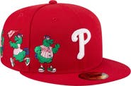 New Era Men's New Era Red Philadelphia Phillies Run Mascot 59FIFTY Fitted Hat