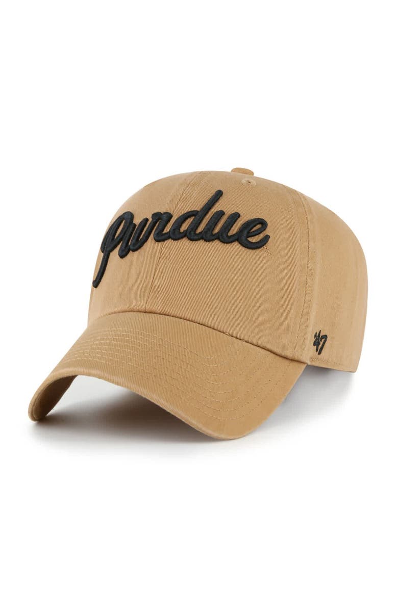 '47 Men's '47 Tan Purdue Boilermakers Vault Clean Up Adjustable Hat, Main, color, Tan