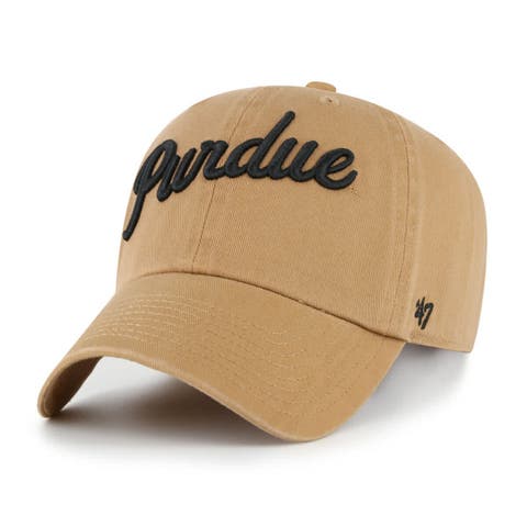 Men's '47 Tan Purdue Boilermakers Vault Clean Up Adjustable Hat