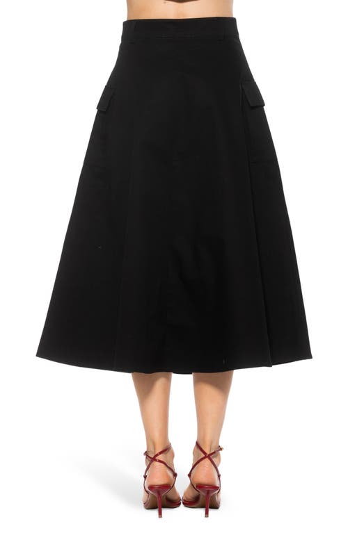 Alexia Admor Avery Cargo Midi Skirt In Black