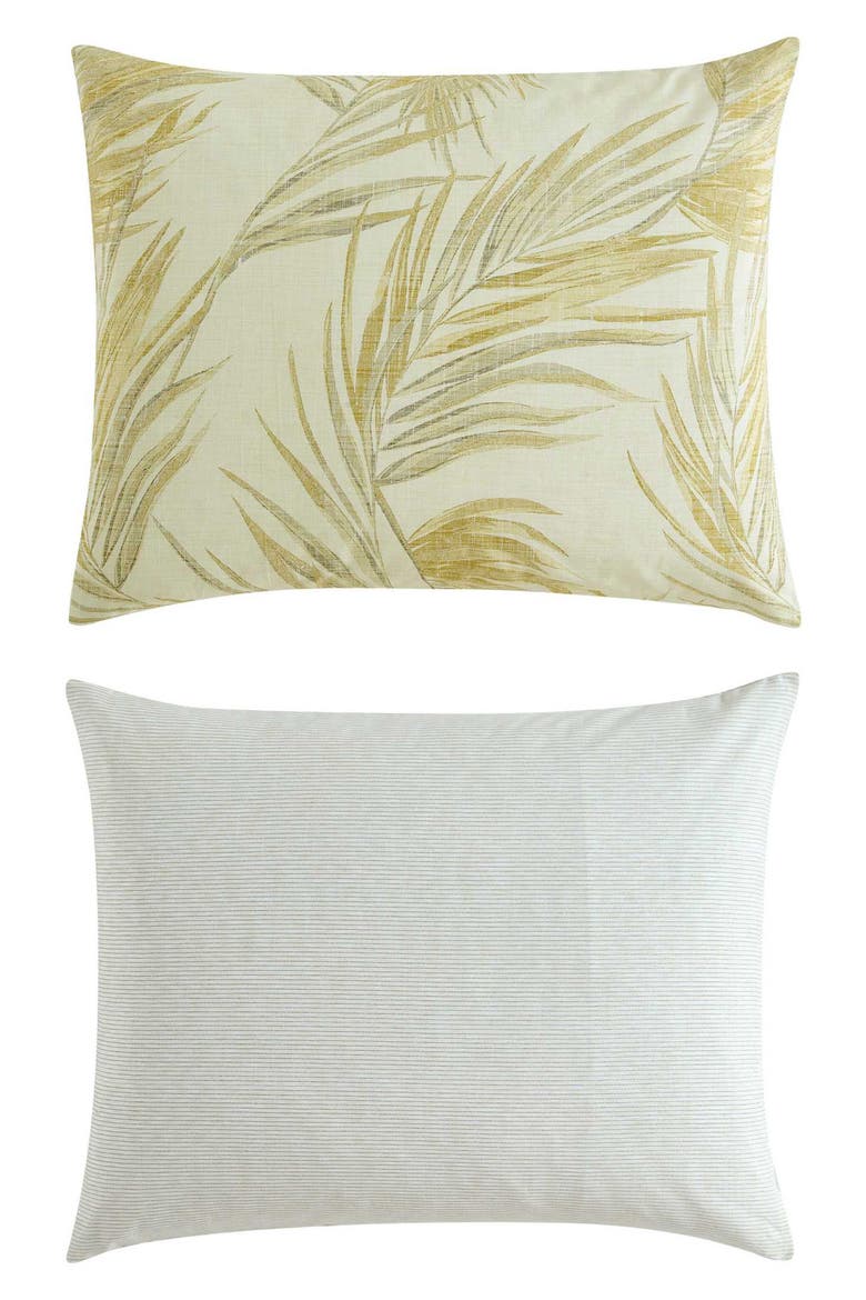 Canyon Palms Reversible Cotton Comforter & Sham Set, Alternate, color, LIGHT BEIGE