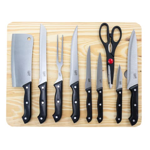 Wildcraft 10 Piece Cutlery Set with Wooden Cutting Board