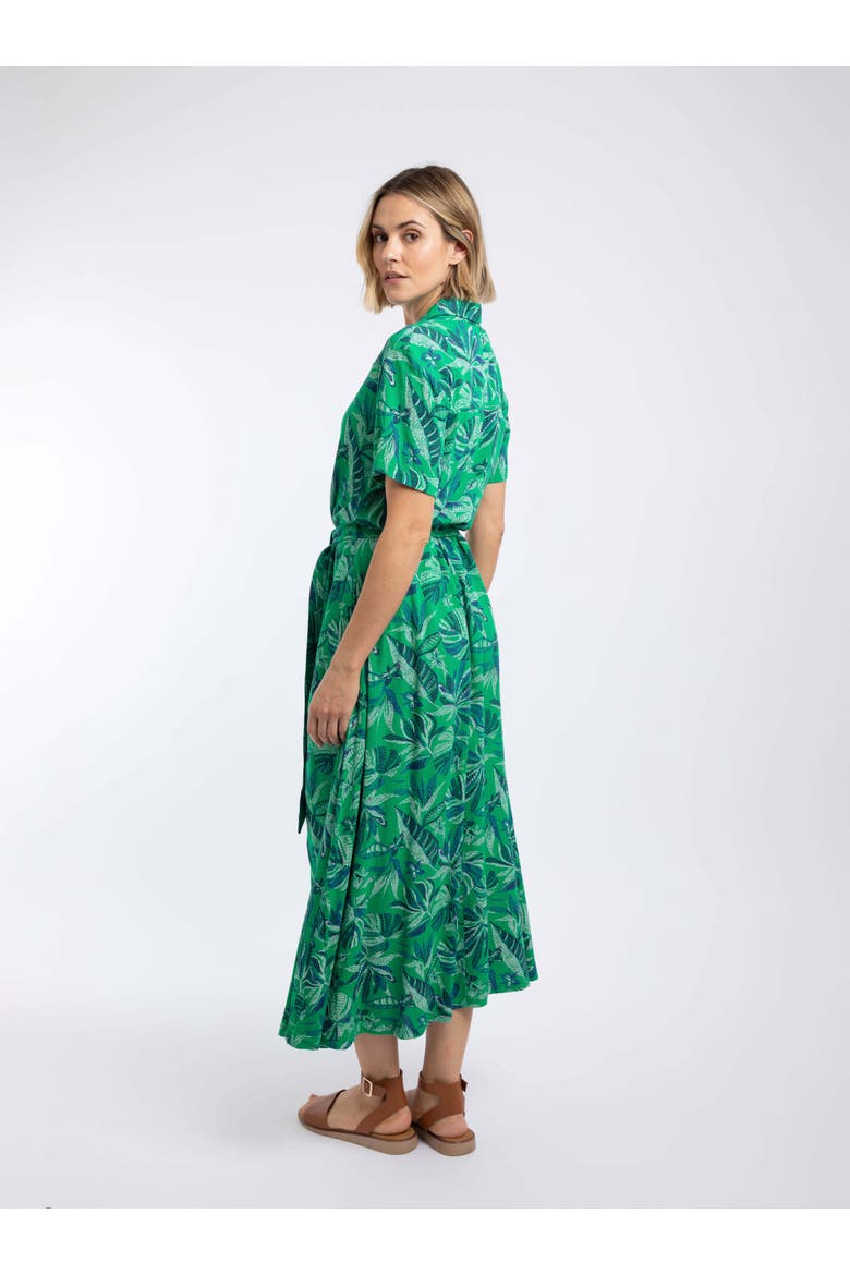 Neem Printed Shirt Dress, Alternate, color, Cactus Green