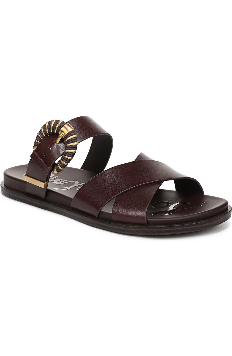 Sam Edelman Lucy Buckle Strap Sandal, Main, color, Maronne Brown