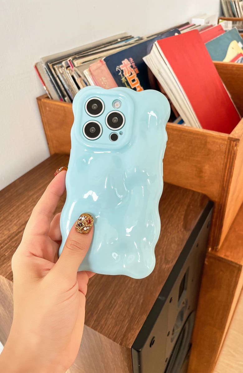 Auramma Bubbles iPhone 15 Pro Max Case, Alternate, color, Baby Blue