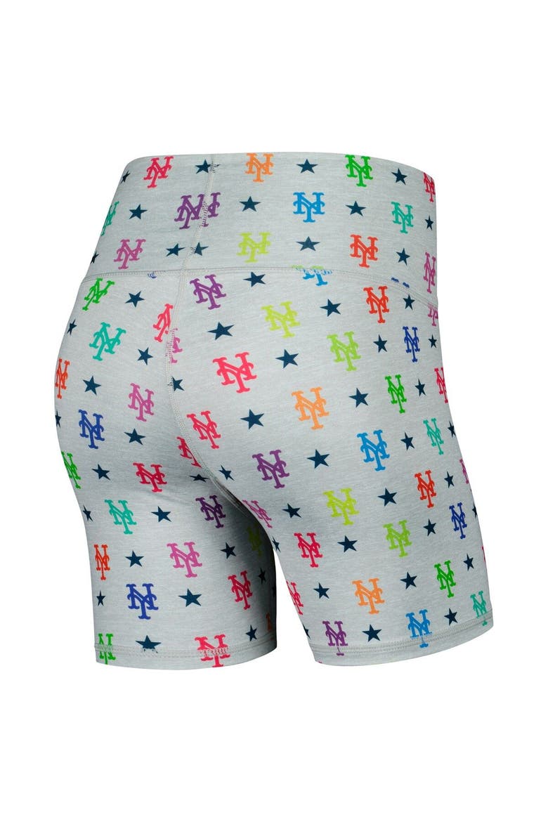 Women's Terez Gray New York Mets TLC Rainbow Shorts, Alternate, color, Gray