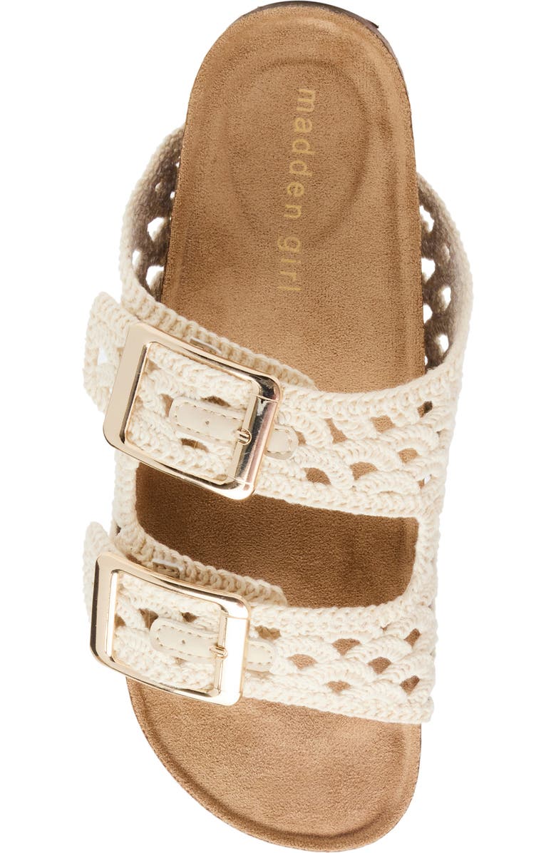Madden Girl <p>Bodie Crochet Slide Sandal (Women) </p>, Alternate, color, Light Natural