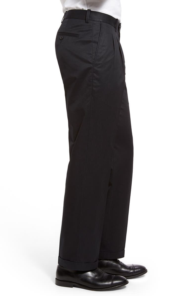 Nordstrom Classic Smartcare<sup>™</sup> Pleated Supima<sup>®</sup> Cotton Dress Pants, Alternate, color, 