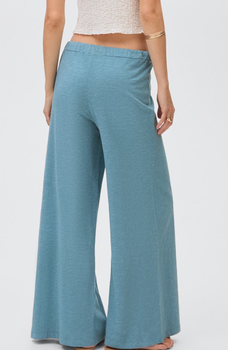 MANGO TEEN Cotton Wide Leg Pants, Alternate, color, Blue