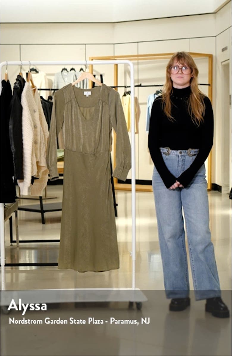 Bias Cut Long Sleeve Midi Dress, sales video thumbnail