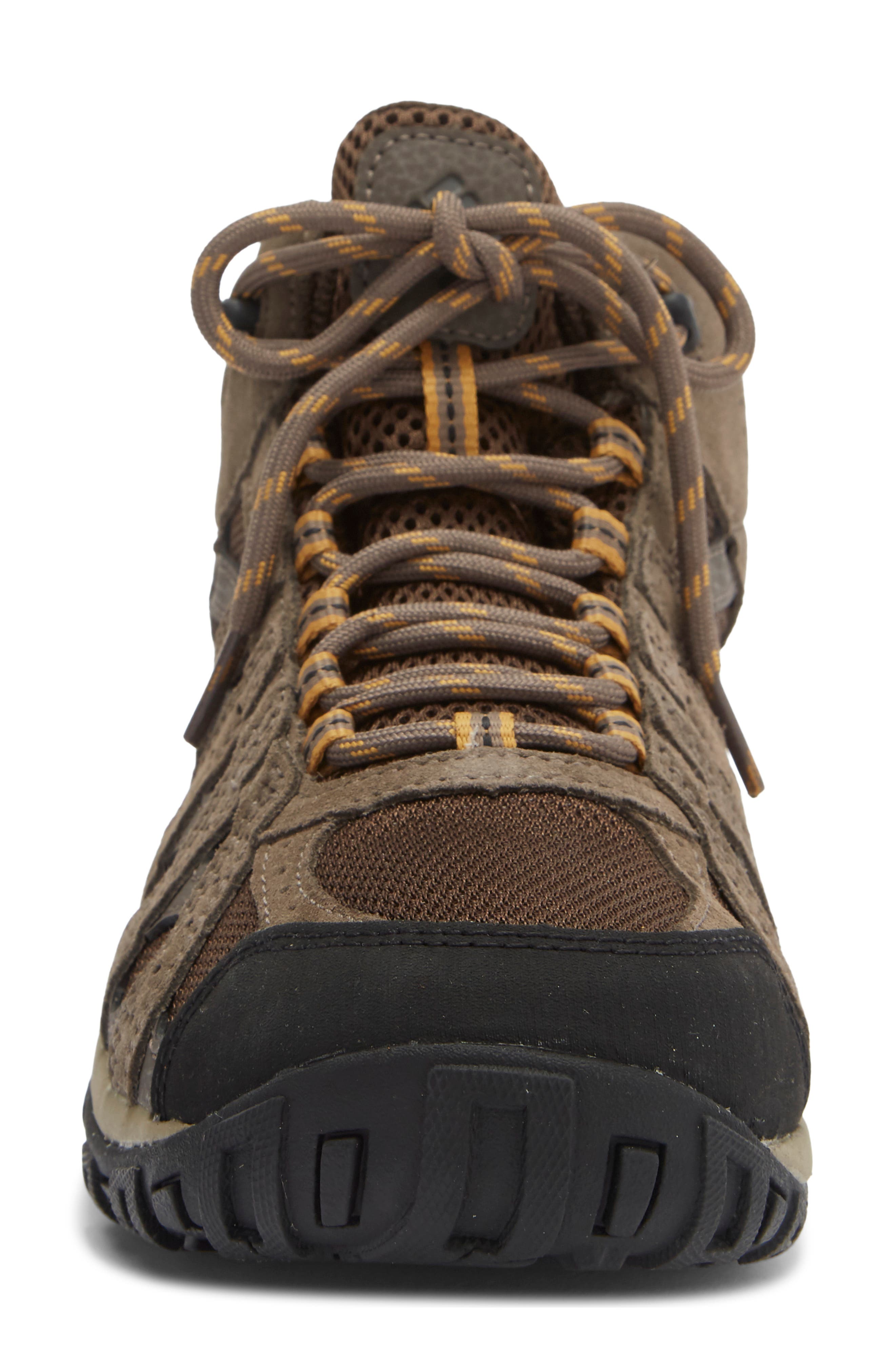 Redmond Mid Waterproof Hiking Boot, Alternate, color, CORDOVAN/ DARK BANANA