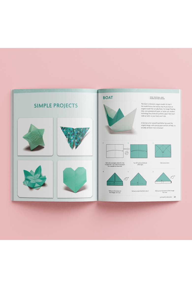 The Ultimate Origami Book, 352 Pages Guide, 39 Step by Step Projects, Alternate, color, Multicolored